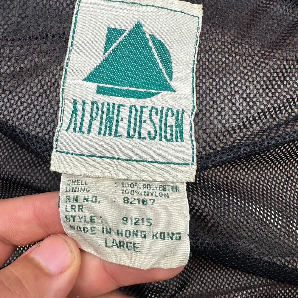 Vintage Alpine Design 91215 Gore-Tex Full Zip Hydrofil Jacket Mens Large Snow